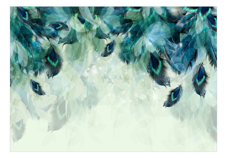 Samolepící fototapeta – Emerald Feathers Samolepící fototapeta – Emerald Feathers