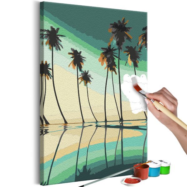 Malování podle čísel – Turquoise Palm Trees Malování podle čísel – Turquoise Palm Trees