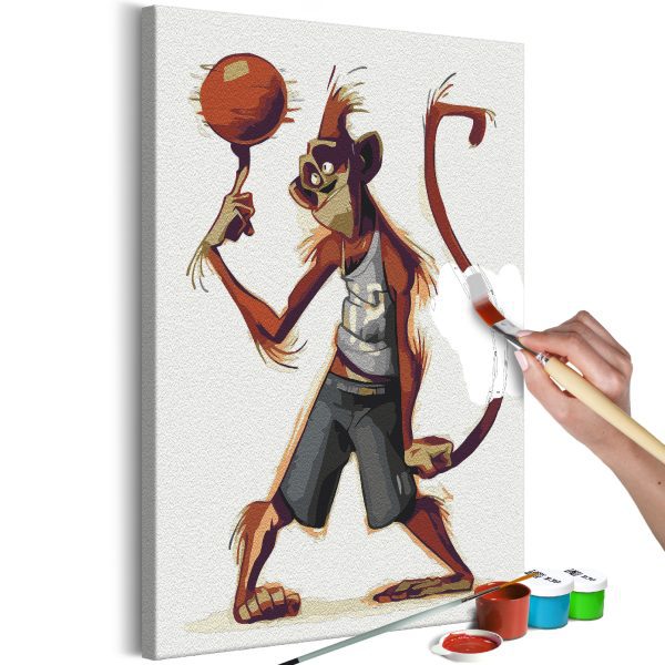 Malování podle čísel – Monkey Basketball Player Malování podle čísel – Monkey Basketball Player