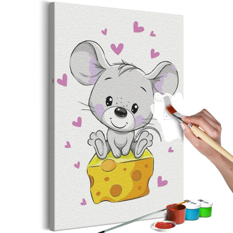 Malování podle čísel – Mouse in Love Malování podle čísel – Mouse in Love