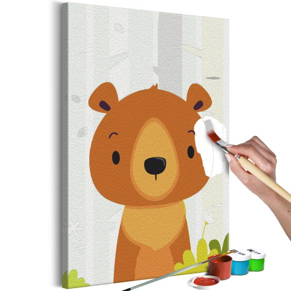 Malování podle čísel – Teddy Bear and Butterfly Malování podle čísel – Teddy Bear and Butterfly
