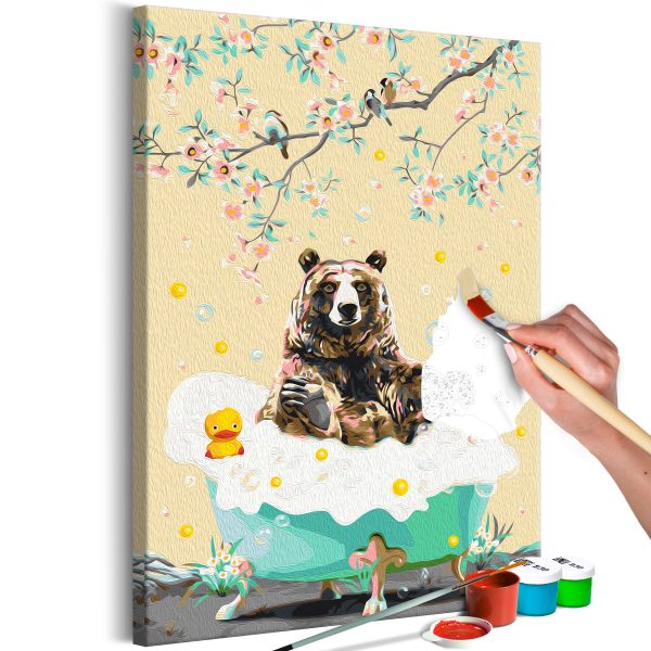 Malování podle čísel – Bathing Bear Malování podle čísel – Bathing Bear