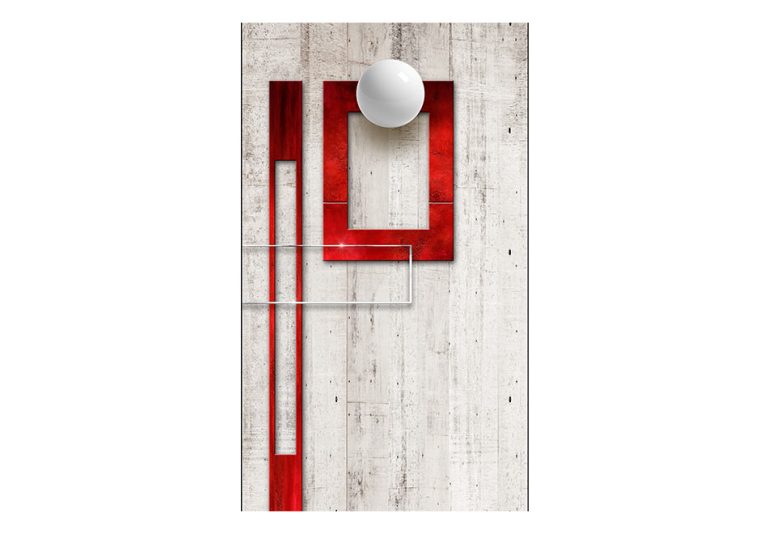Fototapeta – Concrete, red frames and white knobs Fototapeta – Concrete, red frames and white knobs