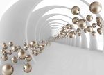Tapeta 3D tunel s levitujícími perlami Tapeta 3D tunel s levitujícími perlami