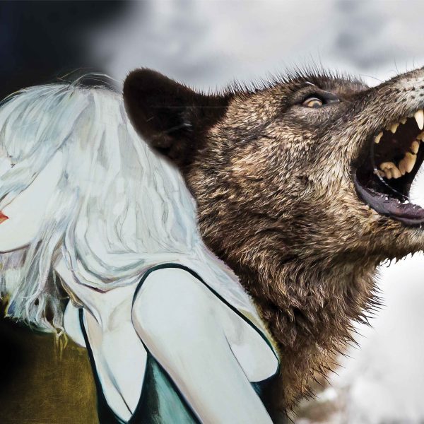 Tapeta Dívka a vlk Tapeta Dívka a vlk