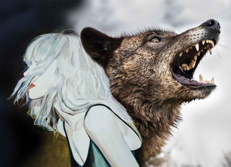 Tapeta Dívka a vlk Tapeta Dívka a vlk