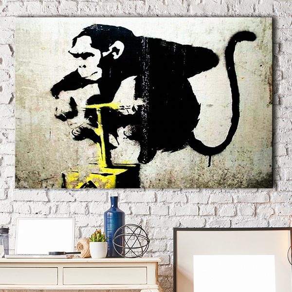 Obraz – Monkey Detonator by Banksy Obraz – Monkey Detonator by Banksy