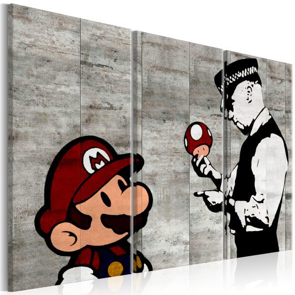 Obraz – Banksy: Mario Bros Obraz – Banksy: Mario Bros