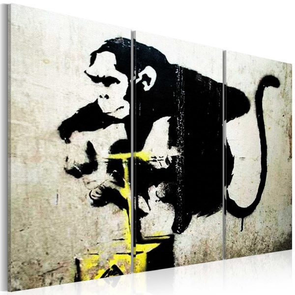 Obraz – Monkey TNT Detonator (Banksy) Obraz – Monkey TNT Detonator (Banksy)