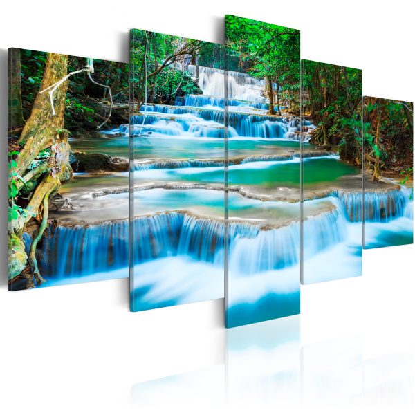 Obraz – Blue Waterfall in Kanchanaburi, Thailand Obraz – Blue Waterfall in Kanchanaburi, Thailand