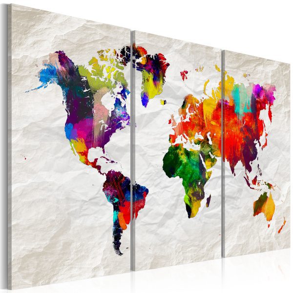 Obraz – World Map: Rainbow Madness Obraz – World Map: Rainbow Madness