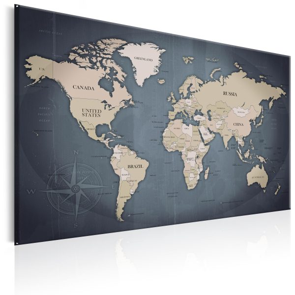 Obraz – World Map: Shades of Grey Obraz – World Map: Shades of Grey