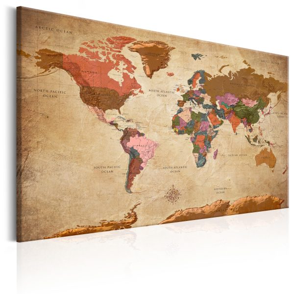 Obraz – World Map: Boards Obraz – World Map: Boards