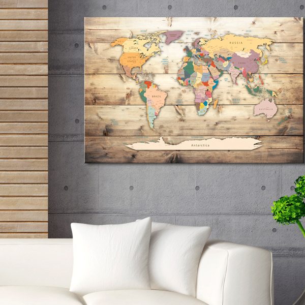 Obraz – World Map: Colourful Continents Obraz – World Map: Colourful Continents
