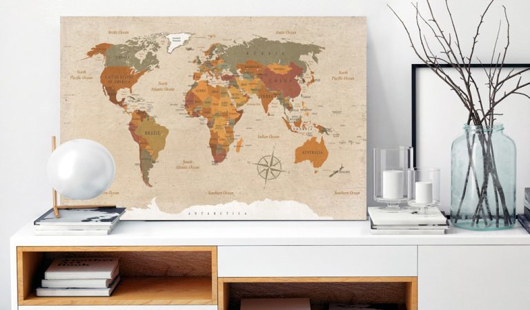 Obraz – World Map: Beige Chic Obraz – World Map: Beige Chic