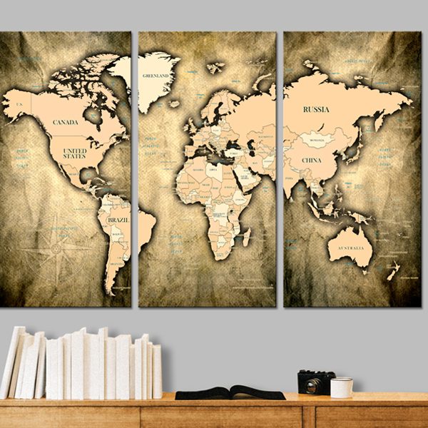 Obraz – World Map: The Sands of Time Obraz – World Map: The Sands of Time