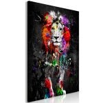 Obraz – Colourful Animals: Lion (1 Part) Vertical Obraz – Colourful Animals: Lion (1 Part) Vertical