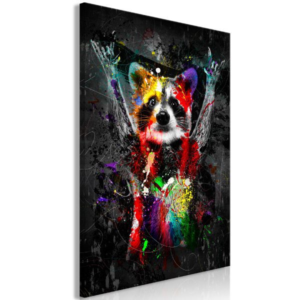 Obraz – Colourful Animals: Racoon (1 Part) Vertical Obraz – Colourful Animals: Racoon (1 Part) Vertical
