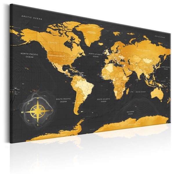 Obraz – World Maps: Golden World Obraz – World Maps: Golden World