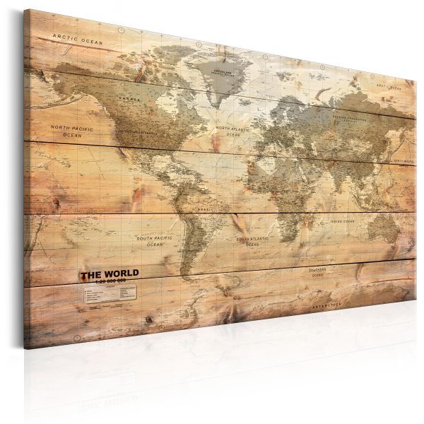 Obraz – World Map: Brown Elegance Obraz – World Map: Brown Elegance