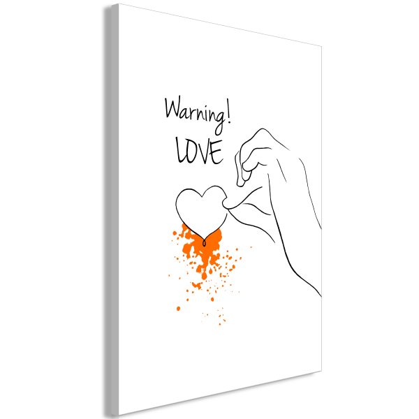 Obraz – Warning! Love (1 Part) Vertical Obraz – Warning! Love (1 Part) Vertical