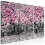 Obraz – Magnolia Park (3 Parts) Pink Obraz – Magnolia Park (3 Parts) Pink
