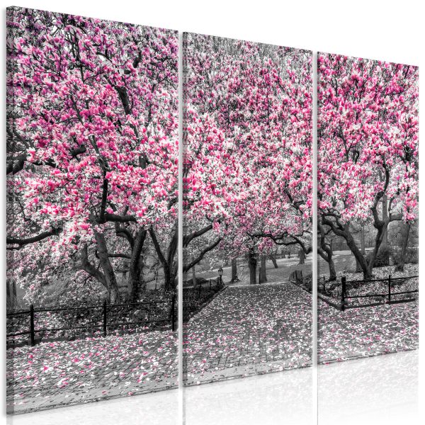 Obraz – Magnolia Park (5 Parts) Narrow Orange Obraz – Magnolia Park (5 Parts) Narrow Orange