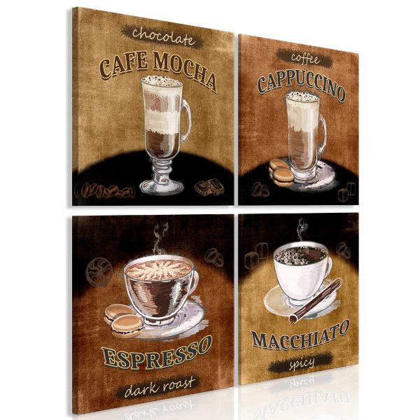 Obraz – Coffee Variations (4 Parts) Obraz – Coffee Variations (4 Parts)