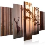 Obraz – Morning (5 Parts) Wide Brown Obraz – Morning (5 Parts) Wide Brown