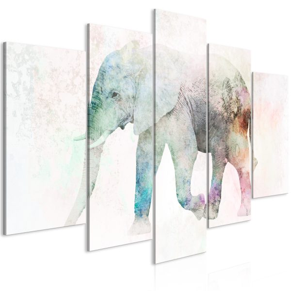 Obraz – Painted Elephant (5 Parts) Wide Obraz – Painted Elephant (5 Parts) Wide