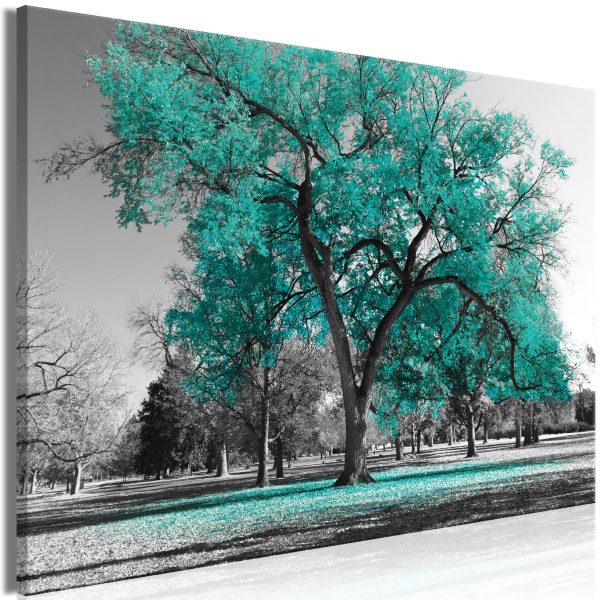 Obraz – Autumn in the Park (1 Part) Wide Turquoise Obraz – Autumn in the Park (1 Part) Wide Turquoise