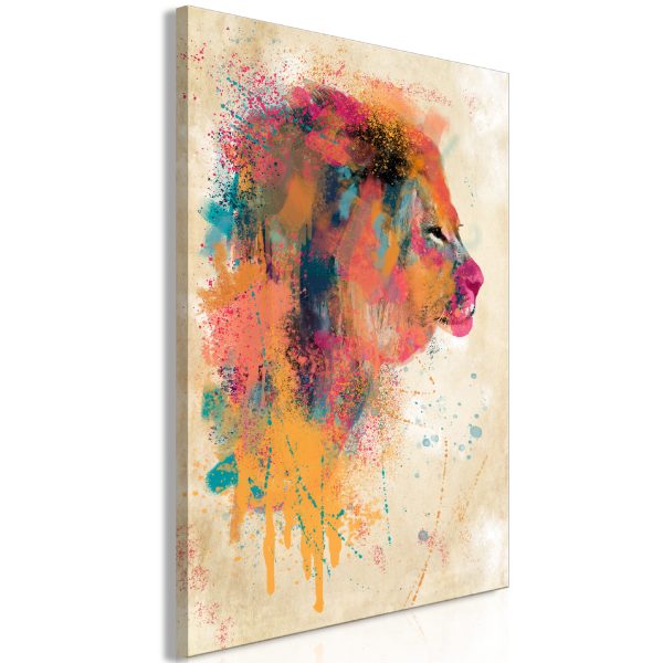 Obraz – Watercolor Lion (1 Part) Vertical Obraz – Watercolor Lion (1 Part) Vertical