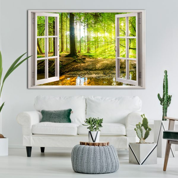 Obraz – Window: View on Forest Obraz – Window: View on Forest