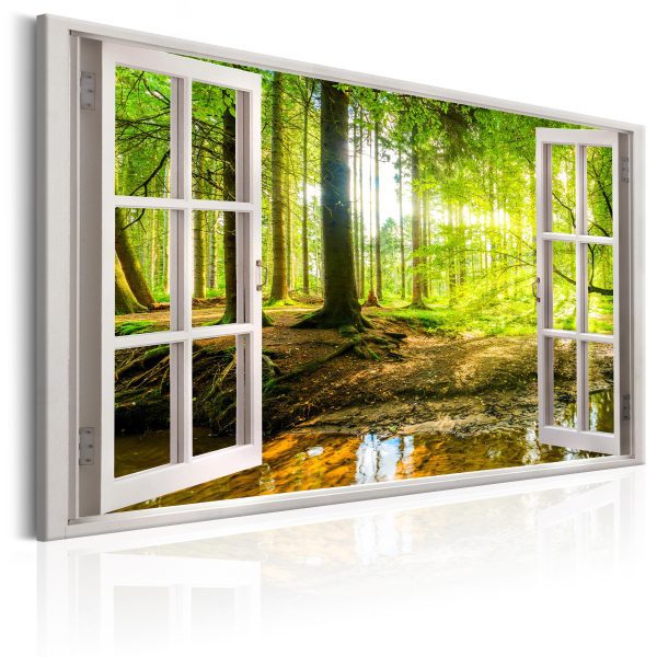 Obraz – Window: View on Forest Obraz – Window: View on Forest