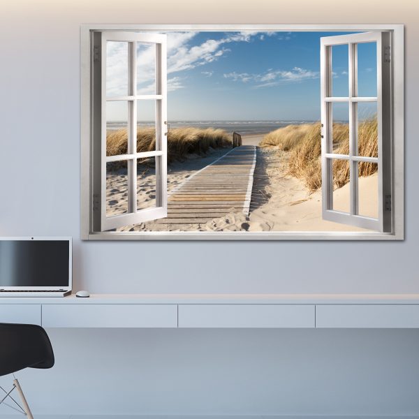 Obraz – Window: View of the Beach Obraz – Window: View of the Beach