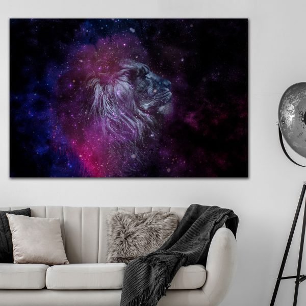 Obraz – Cosmic Lion (1 Part) Wide Obraz – Cosmic Lion (1 Part) Wide