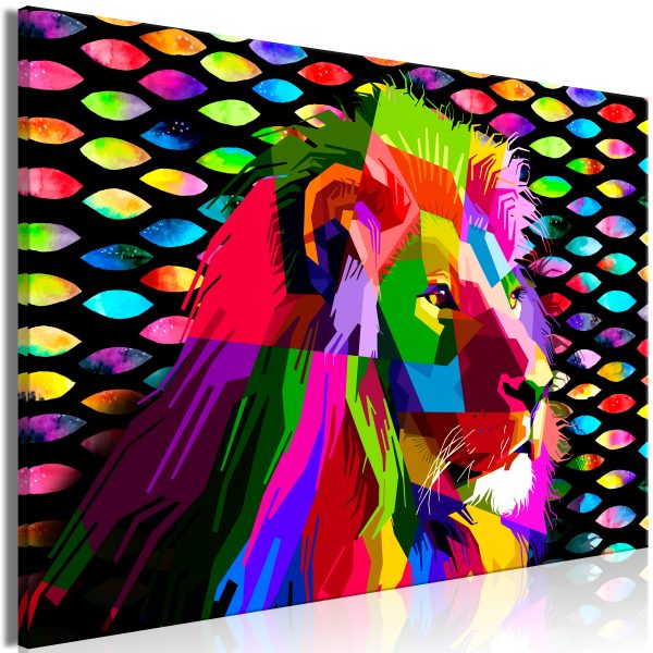 Obraz – Rainbow Lion (1 Part) Wide Obraz – Rainbow Lion (1 Part) Wide
