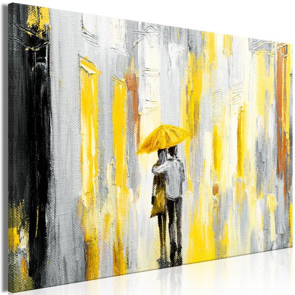 Obraz – Umbrella in Love (1 Part) Wide Yellow Obraz – Umbrella in Love (1 Part) Wide Yellow