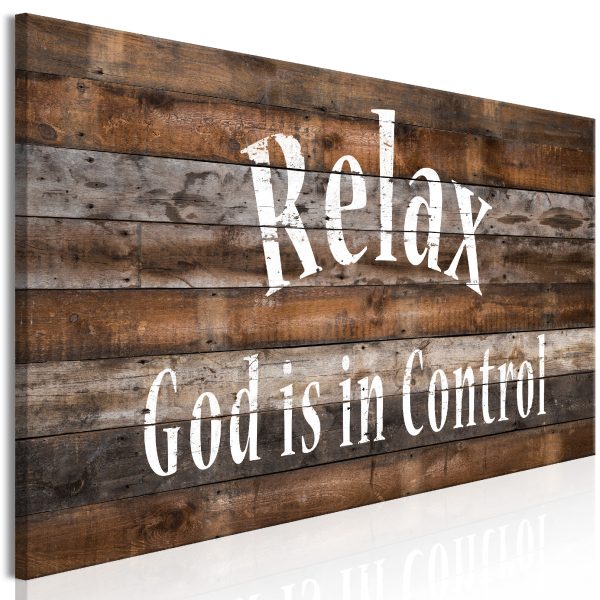 Obraz – Relax. God Is in Control (1 Part) Narrow Obraz – Relax. God Is in Control (1 Part) Narrow