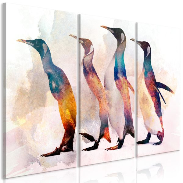 Obraz – Penguin Wandering (5 Parts) Narrow Obraz – Penguin Wandering (5 Parts) Narrow
