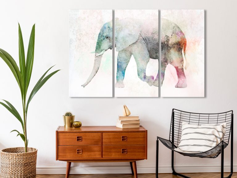 Obraz – Painted Elephant (3 Parts) Obraz – Painted Elephant (3 Parts)
