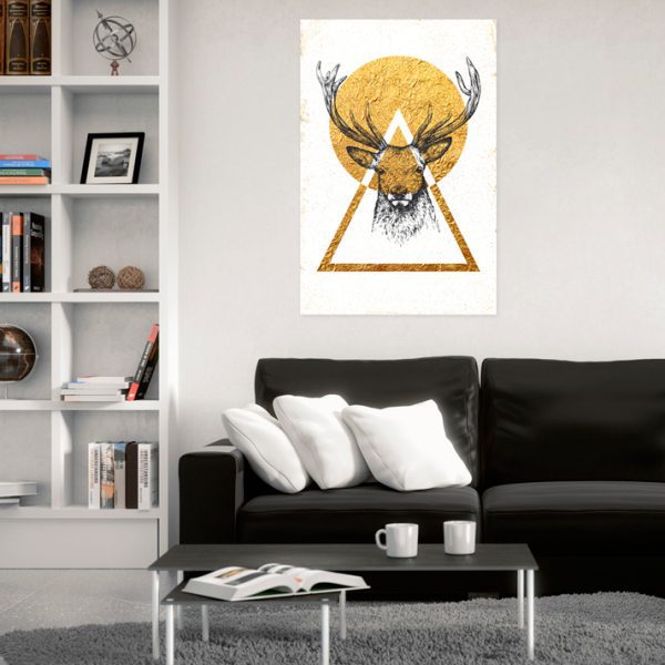 Obraz – My Home: Golden Deer Obraz – My Home: Golden Deer