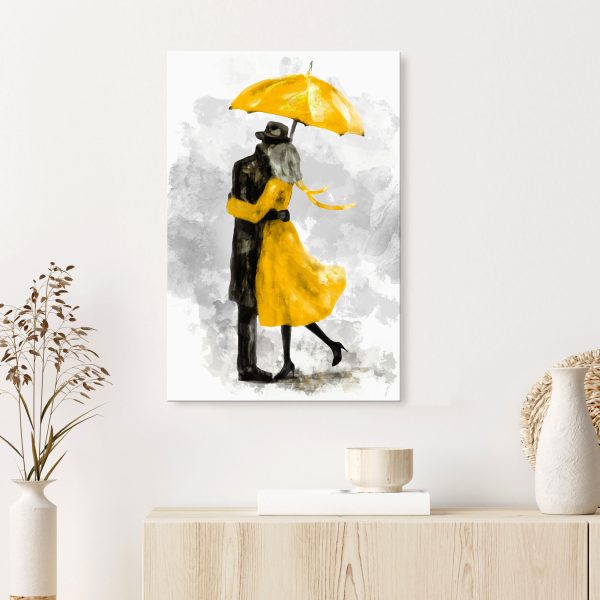 Obraz – Under Yellow Umbrella (1 Part) Vertical Obraz – Under Yellow Umbrella (1 Part) Vertical