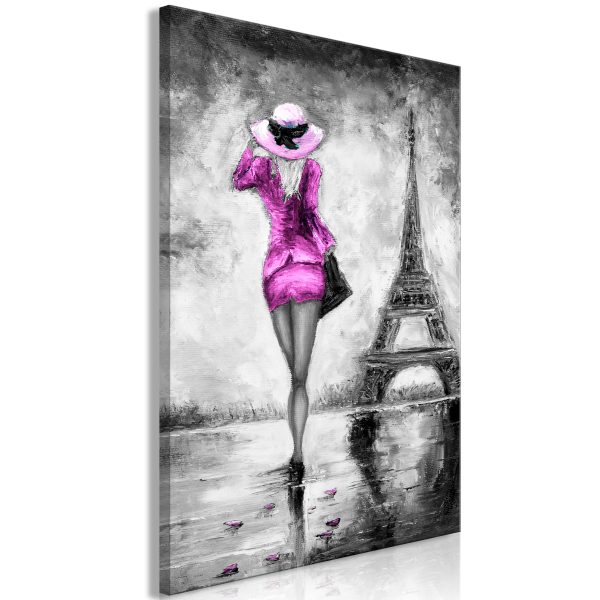 Obraz – Parisian Woman (1 Part) Vertical Pink Obraz – Parisian Woman (1 Part) Vertical Pink