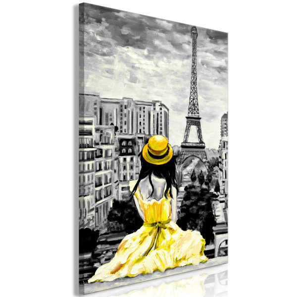 Obraz – Paris Colour (1 Part) Vertical Yellow Obraz – Paris Colour (1 Part) Vertical Yellow