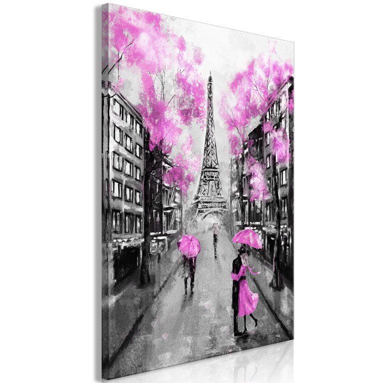 Obraz – Paris Rendez-Vous (1 Part) Vertical Pink Obraz – Paris Rendez-Vous (1 Part) Vertical Pink