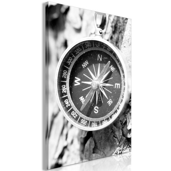 Obraz – Black and White Compass (1 Part) Vertical Obraz – Black and White Compass (1 Part) Vertical