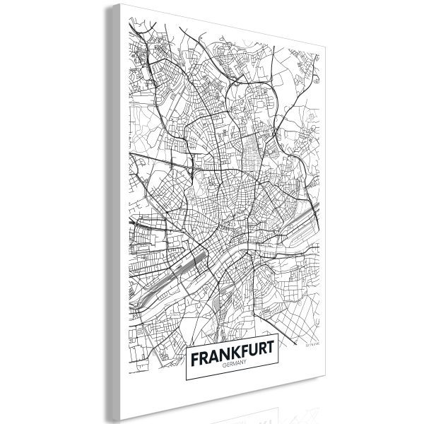 Obraz – Map of Frankfurt (1 Part) Vertical Obraz – Map of Frankfurt (1 Part) Vertical