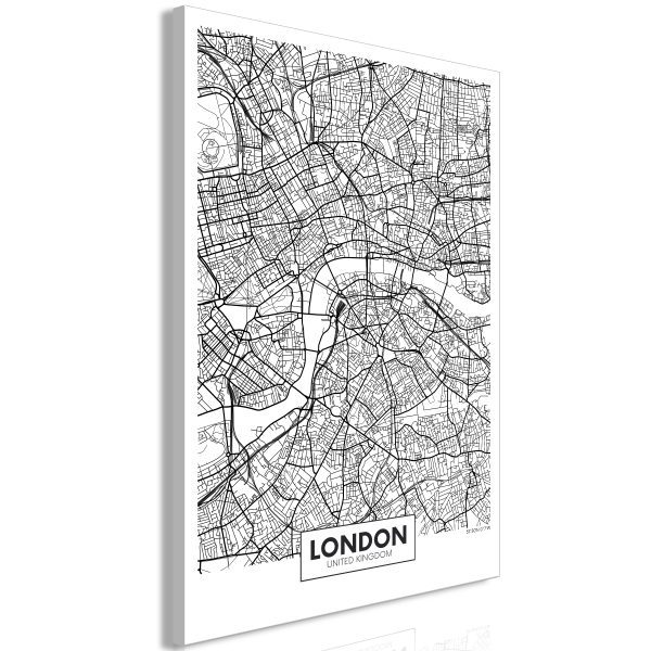 Obraz – Map of London (1 Part) Vertical Obraz – Map of London (1 Part) Vertical