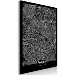 Obraz – Dark Map of Paris (1 Part) Vertical Obraz – Dark Map of Paris (1 Part) Vertical
